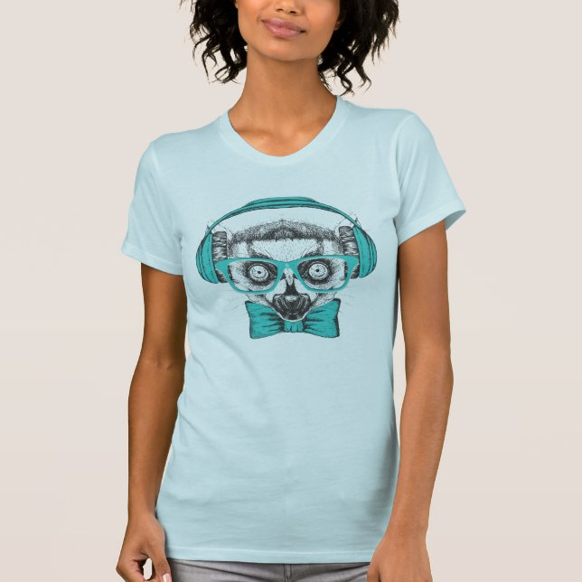 T-shirt Mélomane du lémur | (Devant)