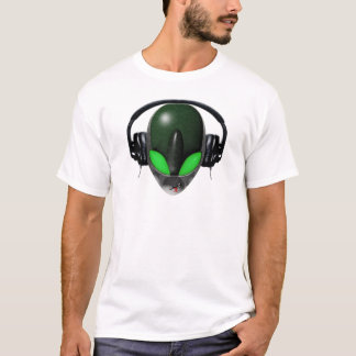 T-shirt Mélomane étranger du DJ - vert de reptile