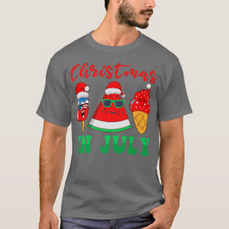 T-shirt Melon et crème glacée Noël en juillet Premium
