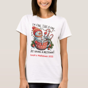 T-shirt Melonalized Snowman Christmas Meltdown