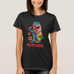 T-shirt Melonsaurus Watermelon Dinosaur Summer Tropical Fr