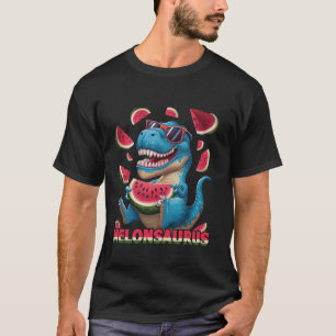 T-shirt Melonsaurus Watermelon Dinosaur Summer Tropical Fr