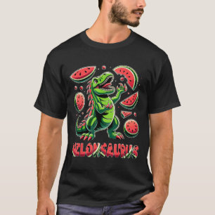T-shirt Melonsaurus Watermelon Dinosaur Summer Tropical Va