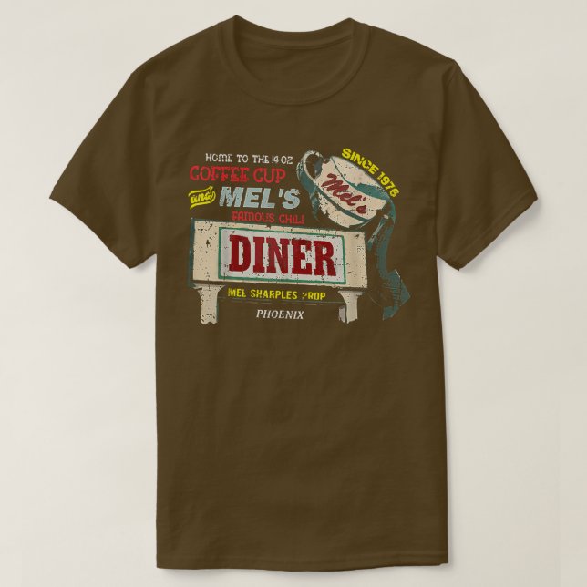 T-shirt Mel's Diner d'Alice en détresse (Design devant)