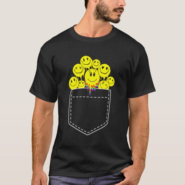 T-shirt Melting Acid House Souriez Dans Pockethardcore Tec (Devant)