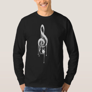 T-shirt Melting Musical Sheet Music Notes Band Orchestra