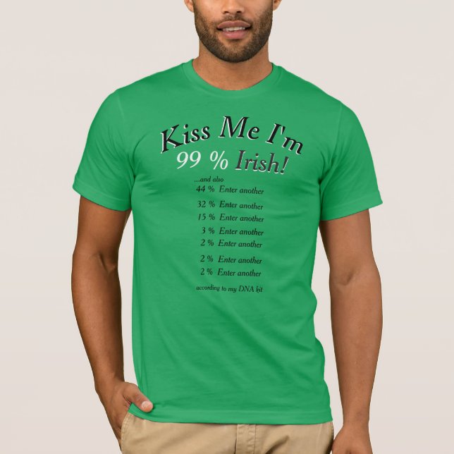 T-shirt Melting Pot for Your DNA Tests Kiss Me Je suis irl (Devant)