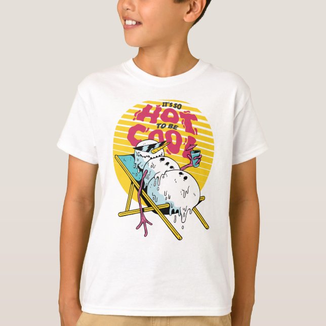 T-shirt Melting Snowman tellement chaud pour être cool (Devant)