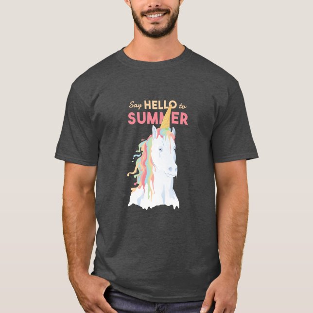 T-shirt Melting Summer Unicorn (Devant)