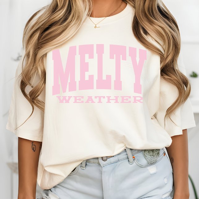 T-shirt Melty Météo Vibes Été Chemise, Plage Vacances (melty weather shirt, summer vibes t-shirt, beachy vibes shirt, vacation shirt, summer graphic tee,)