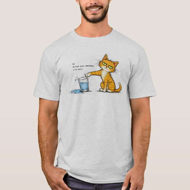 T-shirt Melvin le chat malicieux (Devant)