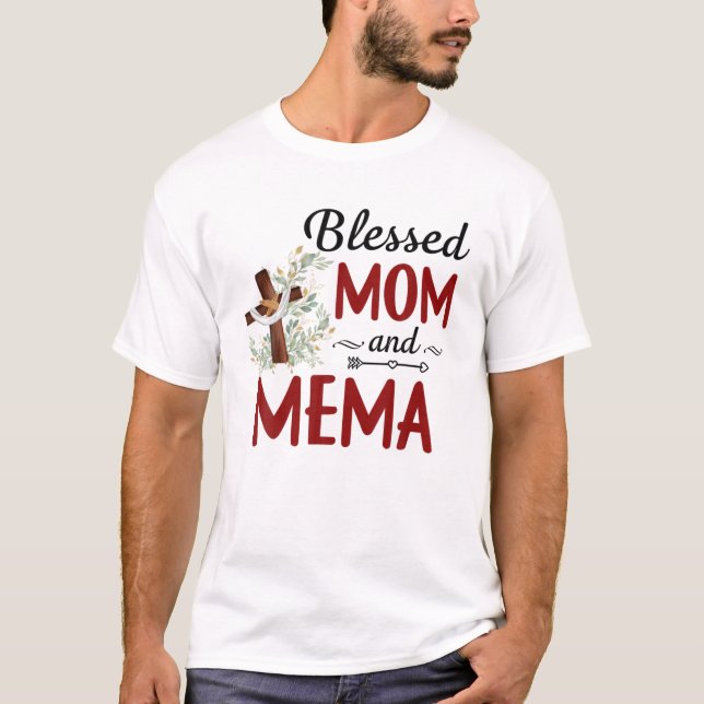 T-shirt Méma Béni Pour Les Femmes Méma De Décor Fleur (Devant)