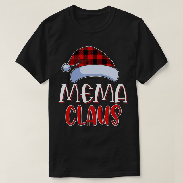 T-shirt Mema Claus Père Noël Famille Correspondant Pyjamas (Design devant)