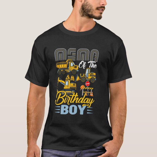 T-shirt Mema De L'Anniversaire De Boy Construction Boy Bir (Devant)
