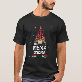 T-shirt Mema Gnome Buffalo Plaid Matching Family Christmas