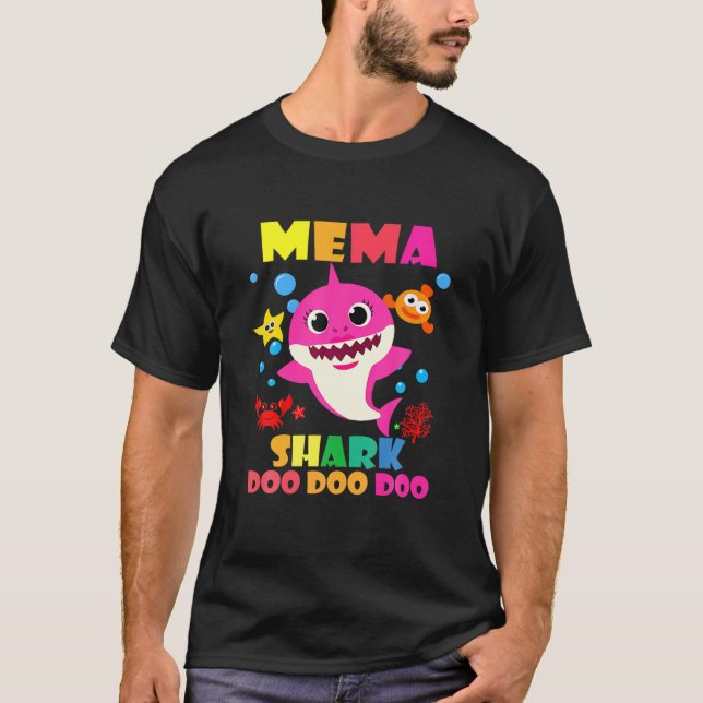 T-shirt Mema Shark Doo Doo Funny Baby Maman Papa Enfants