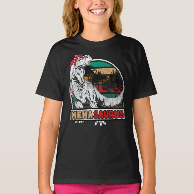 T-shirt Memasaurus Rex Dinosaur Mema Saurus Famille Matchi (Devant)