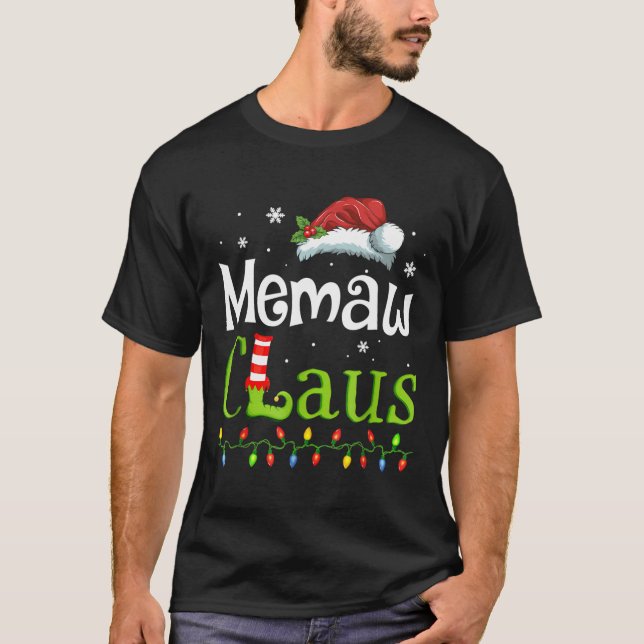 T-shirt Memaw Claus Père Noël Grandma Drôle Idée de Noël G (Devant)