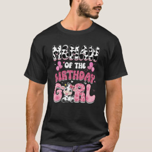 T-shirt Memaw Of The Birthday Girl Cow Farm Famille 1st Bi