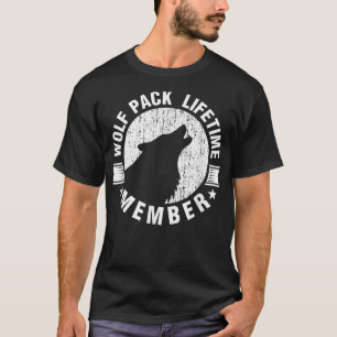 T-shirt Membre à vie de la meute de loups en hurlement de