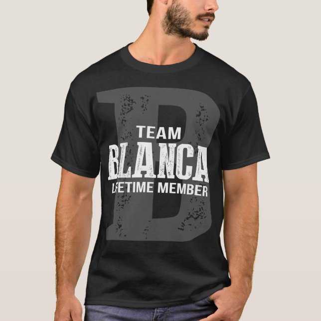 T-shirt Membre à vie de l'équipe BLANCA (Devant)