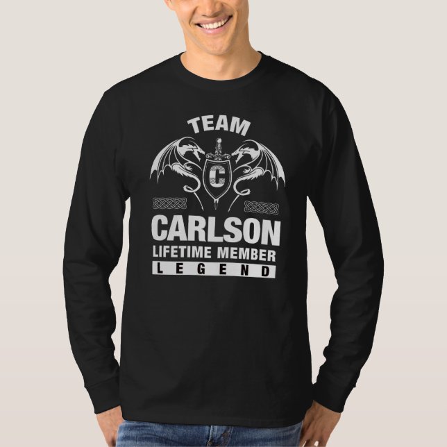 T-shirt Membre à vie de l'équipe Carlson (Devant)