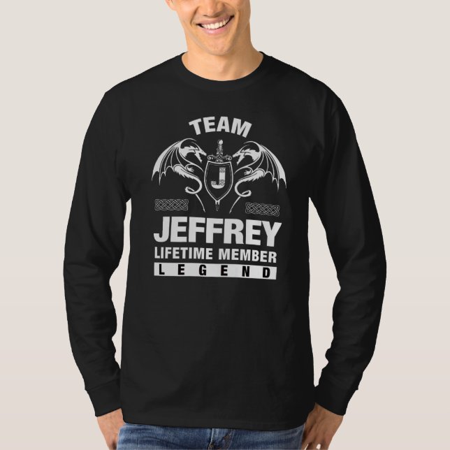 T-shirt Membre à vie de l'équipe Jeffrey (Devant)