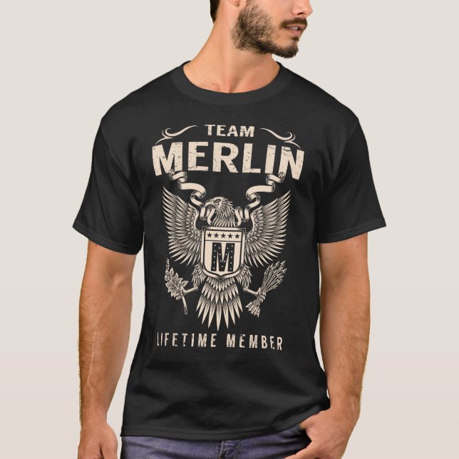 T-shirt Membre à vie de l'équipe MERLIN (Devant)