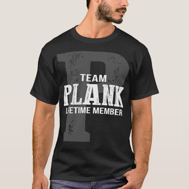 T-shirt Membre à vie de l'équipe PLANK (Devant)