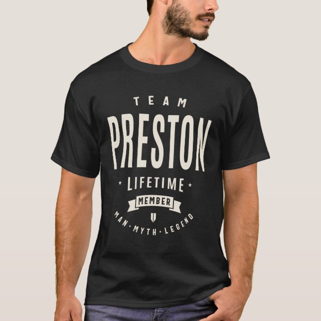 T-shirt Membre à vie de l'équipe Preston (Devant)