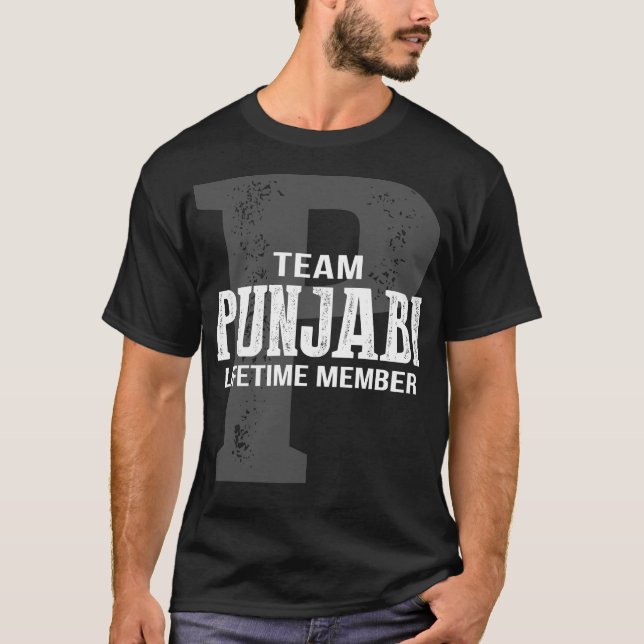 T-shirt Membre à vie de l'équipe PUNJABI (Devant)