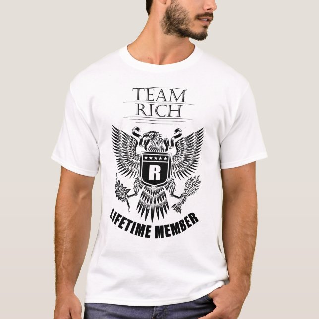 T-shirt Membre à vie de l'équipe Rich (Devant)
