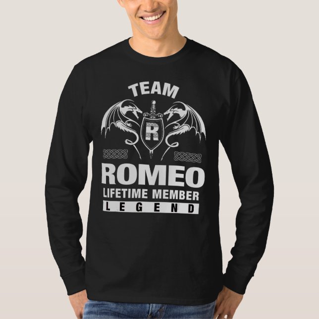 T-shirt Membre à vie de l'équipe Romeo (Devant)
