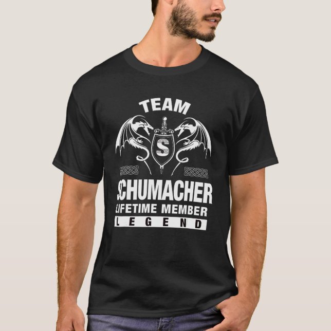 T-shirt Membre à vie de l'équipe Schumacher (Devant)