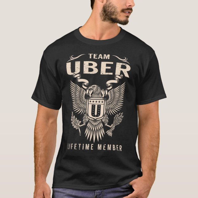 T-shirt Membre à vie de l'équipe UBER (Devant)