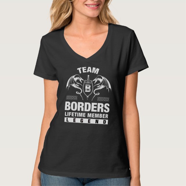 T-shirt Membre à vie de Team Borders (Devant)
