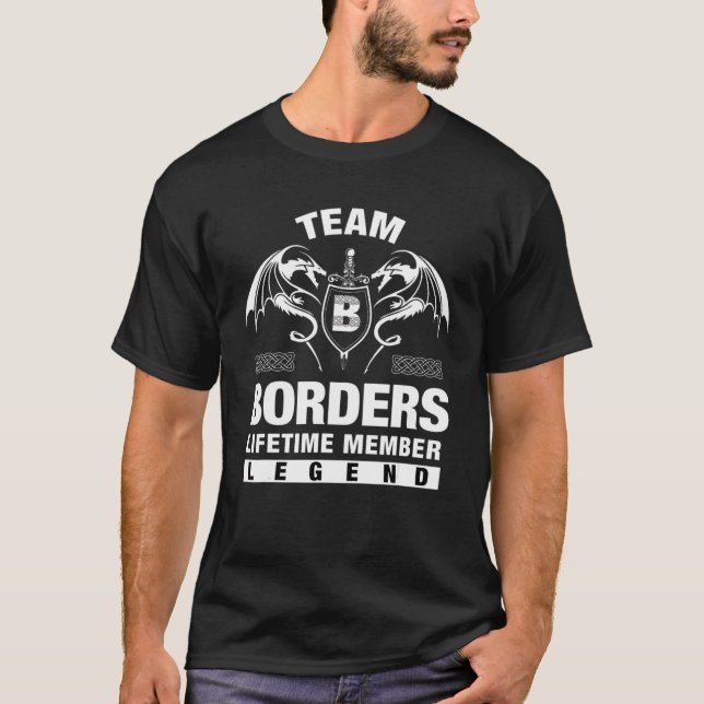 T-shirt Membre à vie de Team Borders (Devant)