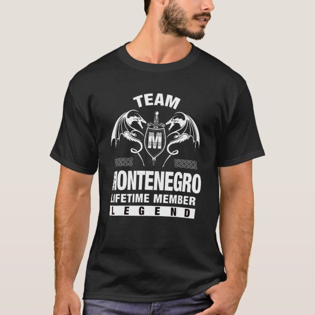 T-shirt Membre à vie de Team Montenegro (Devant)