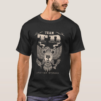 T-shirt Membre à vie Td de l'équipe - Nom Td