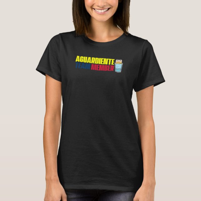 T-shirt Membre de l'équipe Aguardiente Colombian Pride (Devant)