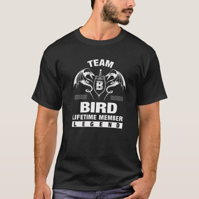 T-shirt Membre de l'équipe Bird à vie (Devant)