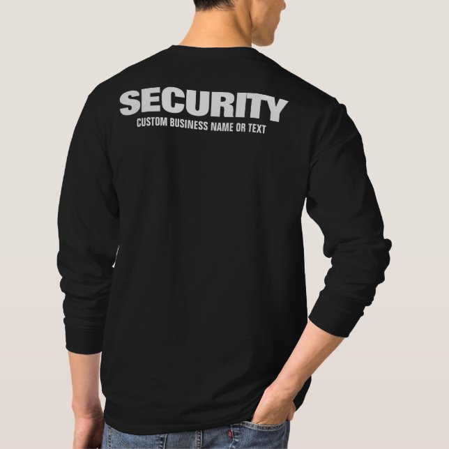 T-shirt Membre de l'équipe d'équipe d'équipes de sécurité  (Dos)