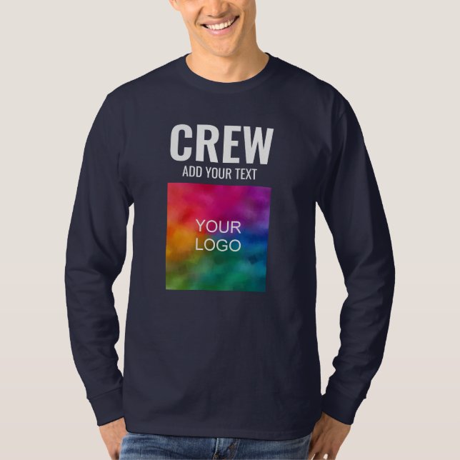 T-shirt Membre D'Équipage Hommes Double Côté Long Sleeve (Devant)