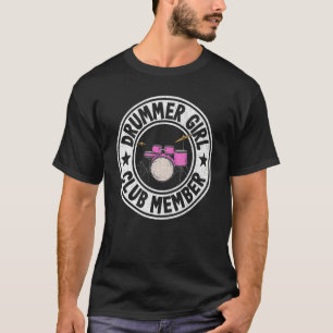 T-shirt Membre du club de batteuse Filles Batteries Vintag