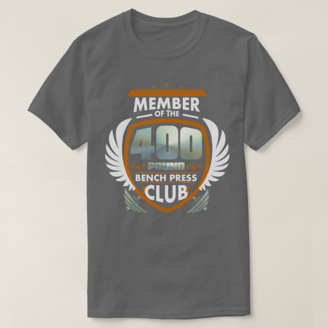 T-shirt Membre Du Club De Presse À Banc De 400 Livres  (Design devant)