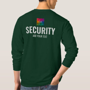 T-shirt Membre du personnel de sécurité Mens Long Sleeve M