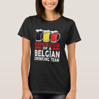 T-shirt membre officiel d'une équipe belge de buveurs belg