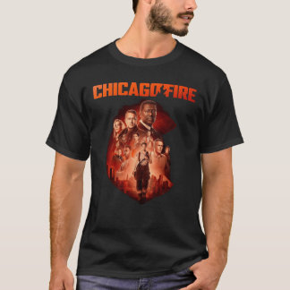 T-shirt membres de la distribution de Chicago Fire rétro