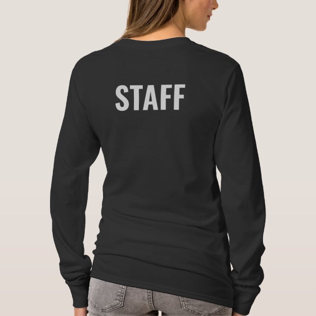 T-shirt Membres de l'équipage femmes long manches noir (Dos)