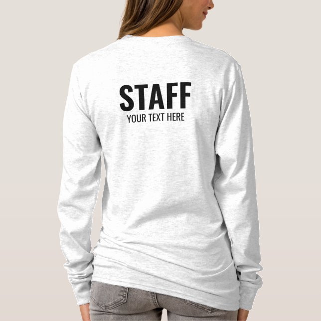 T-shirt Membres de l'équipage Femmes Long Sleeve Ash Grey (Dos)